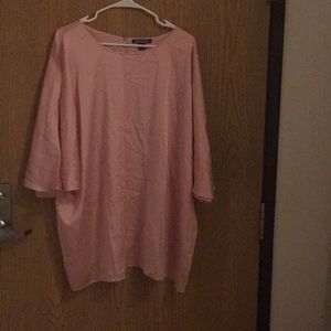 ROMANS pink blush cold soft blouse 1x/2x  A-49